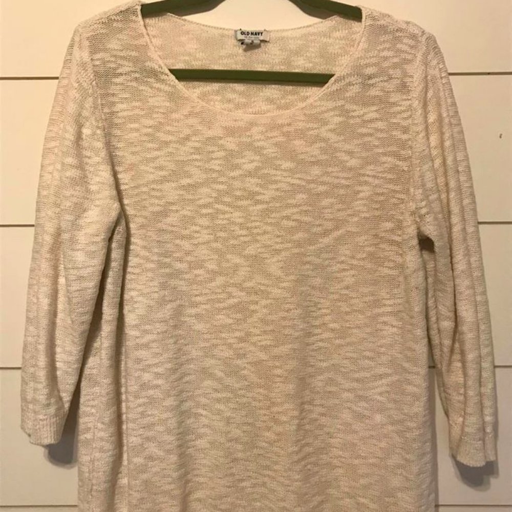 White Old Navy Knit Sweater